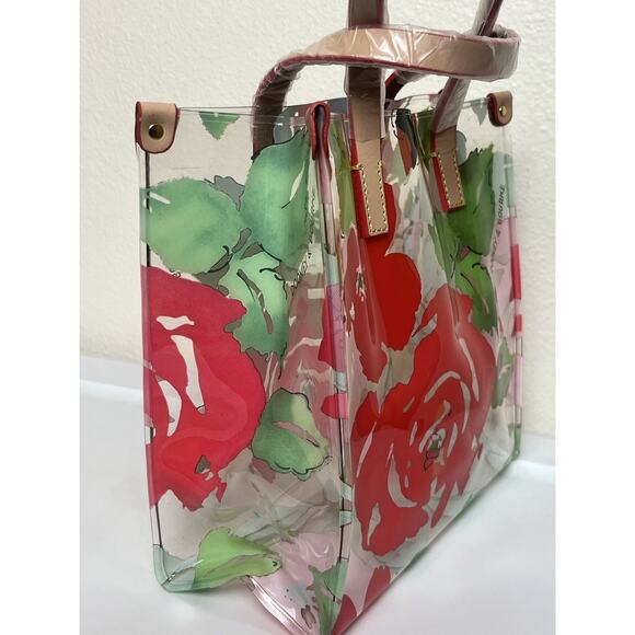 New Dooney & Bourke Clear Lunch Bag Tote Floral Multicolor - Picture 5 of 7